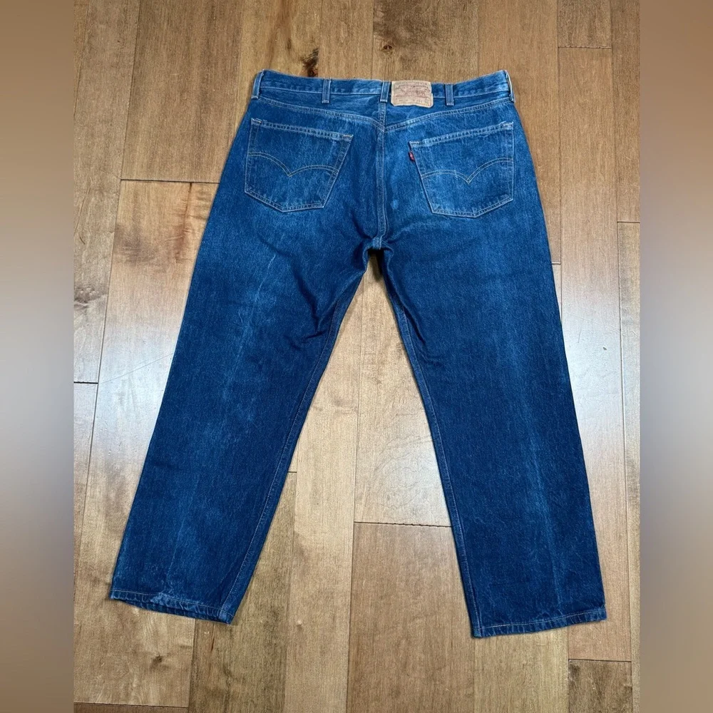 Levis 501-0000 XX Blue Denim Jeans Made USA‎ Mens 40x30 Button Fly 01’ Dark Y2K